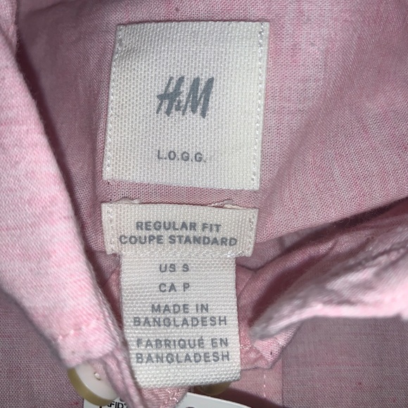 NWT! H&M Button-Up Pocket Collared Tee - Picture 3 of 5